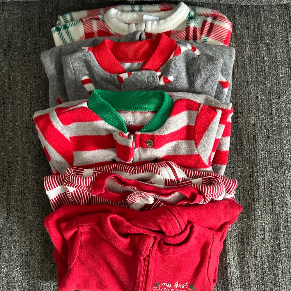 Set of Christmas Baby Sleepers
